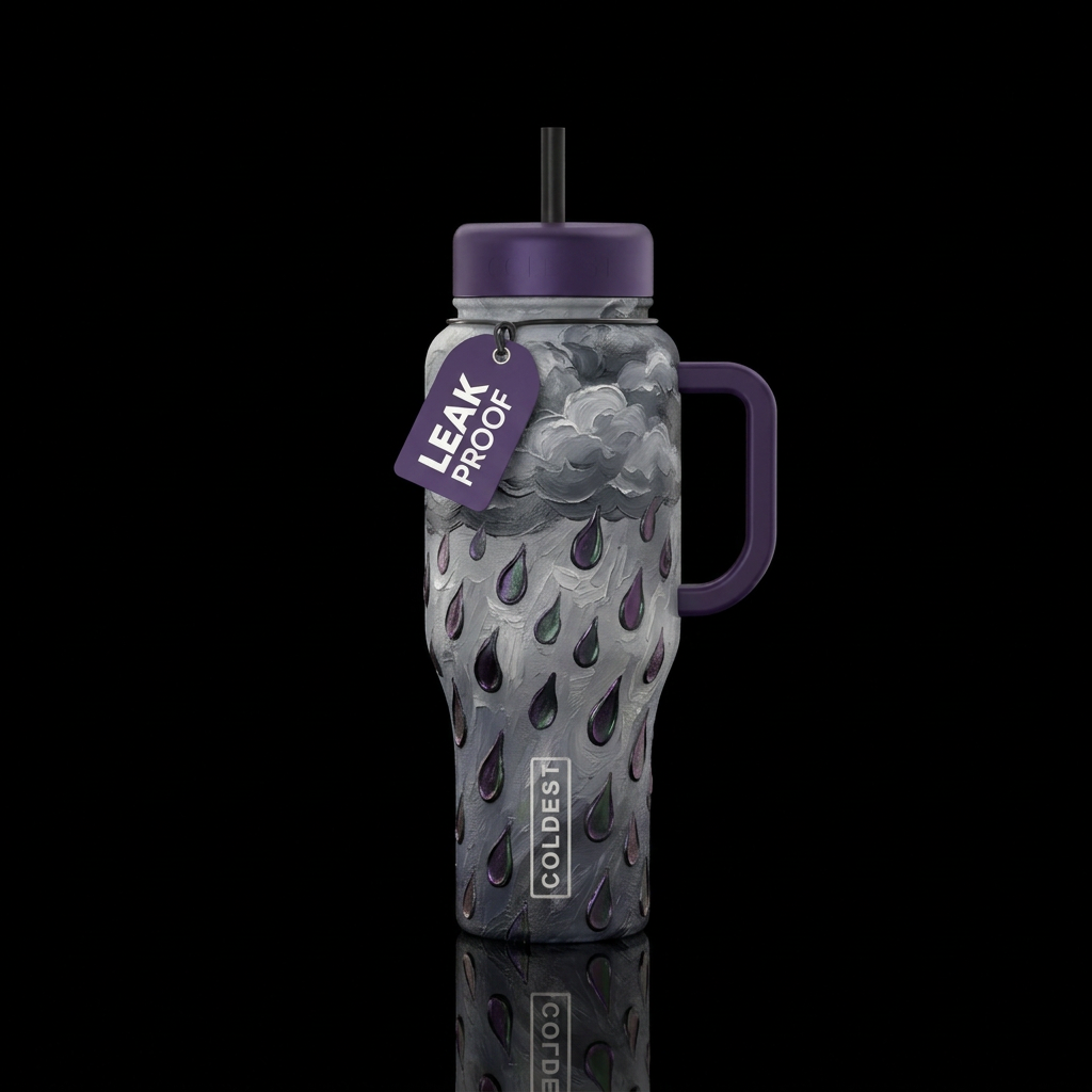 Dark Rain water bottle design