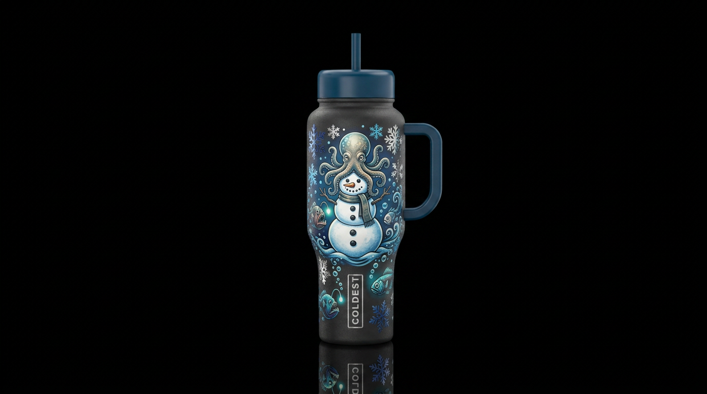 Under The Sea Or Winter? water bottle design