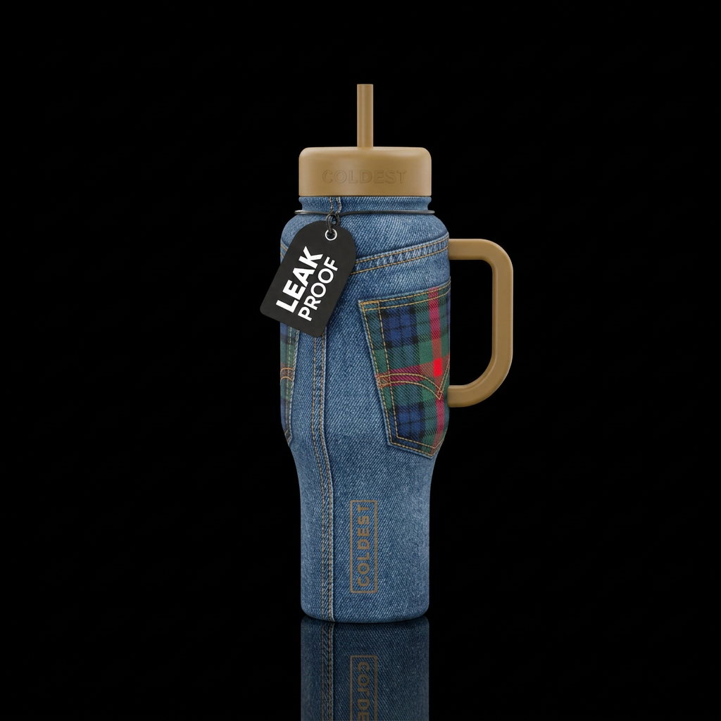Blue Jean water bottle design