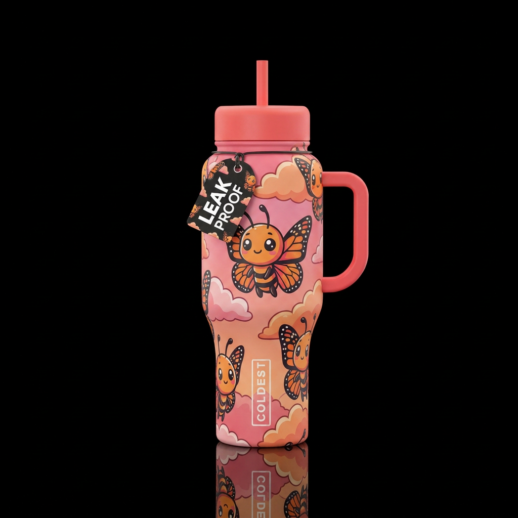 Baby Monarch water bottle design