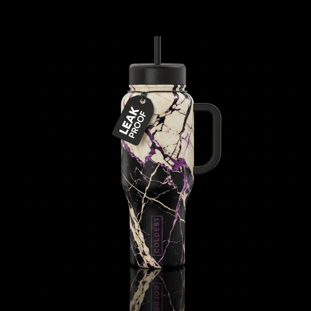Mixed Marble water bottle design