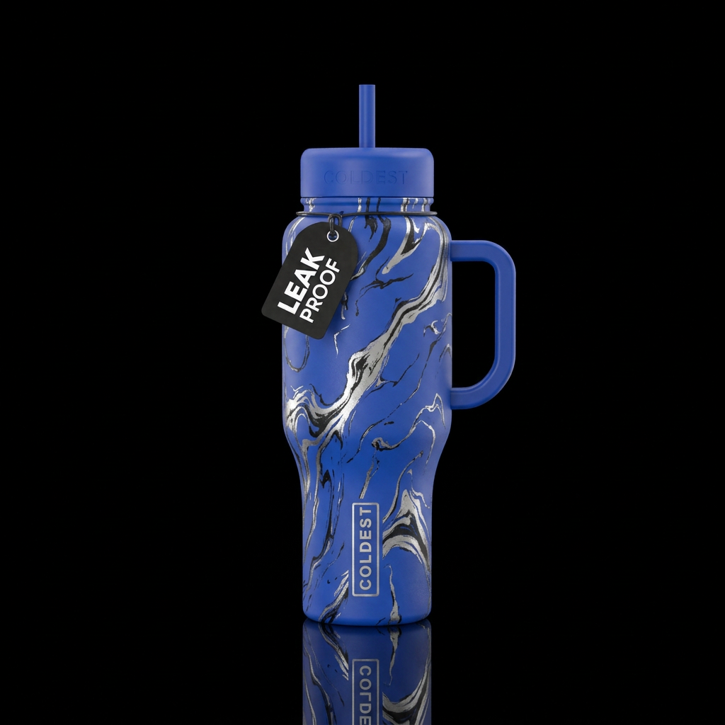 Blue Marble water bottle design