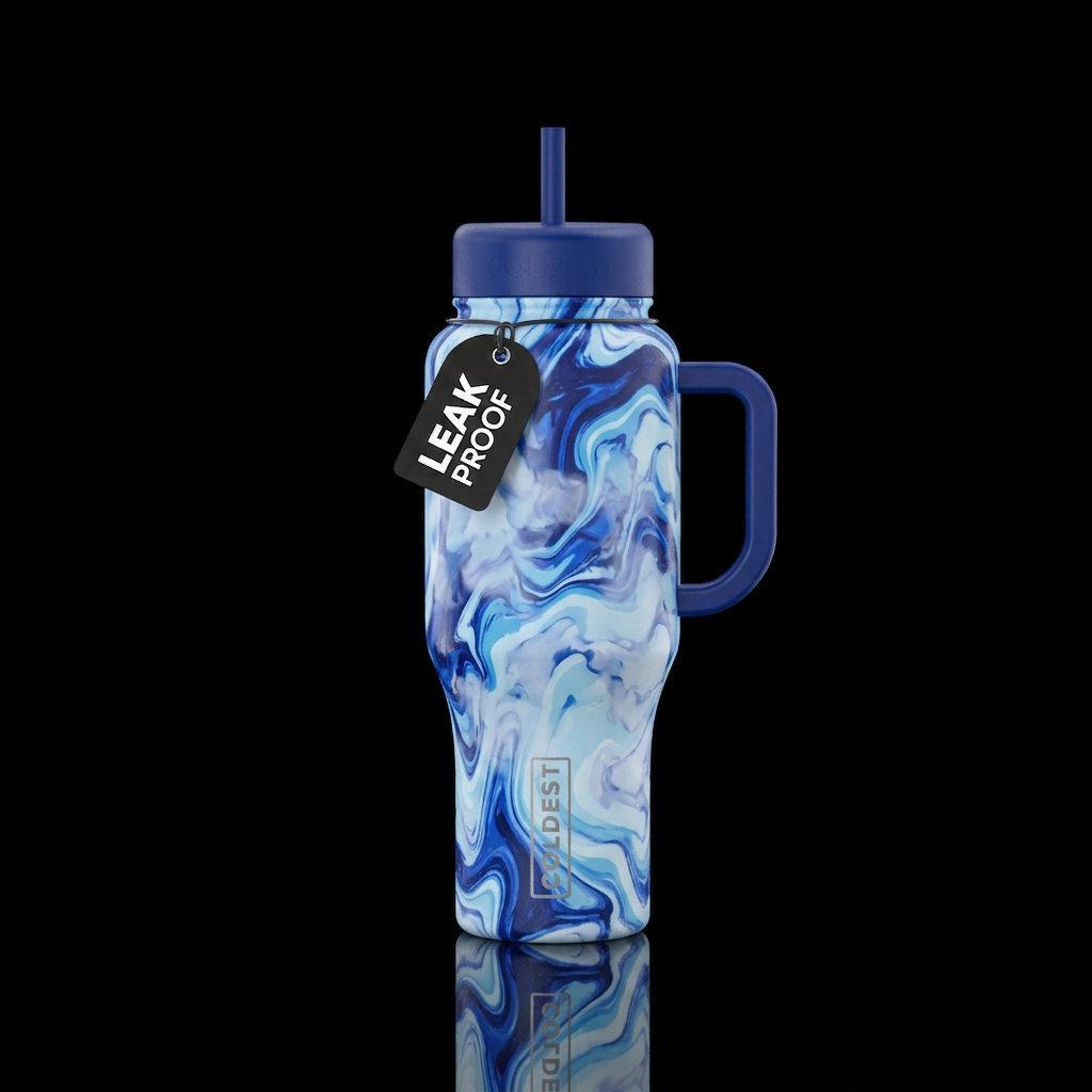 Marble Cloud water bottle design