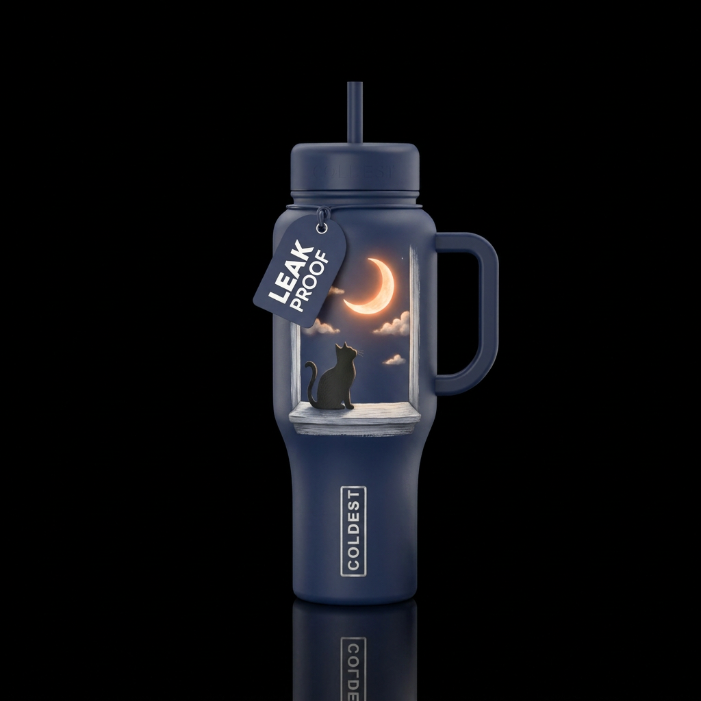 Glowie Moon water bottle design