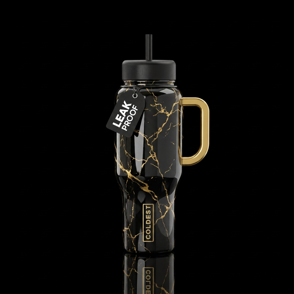 Golden Marble water bottle design