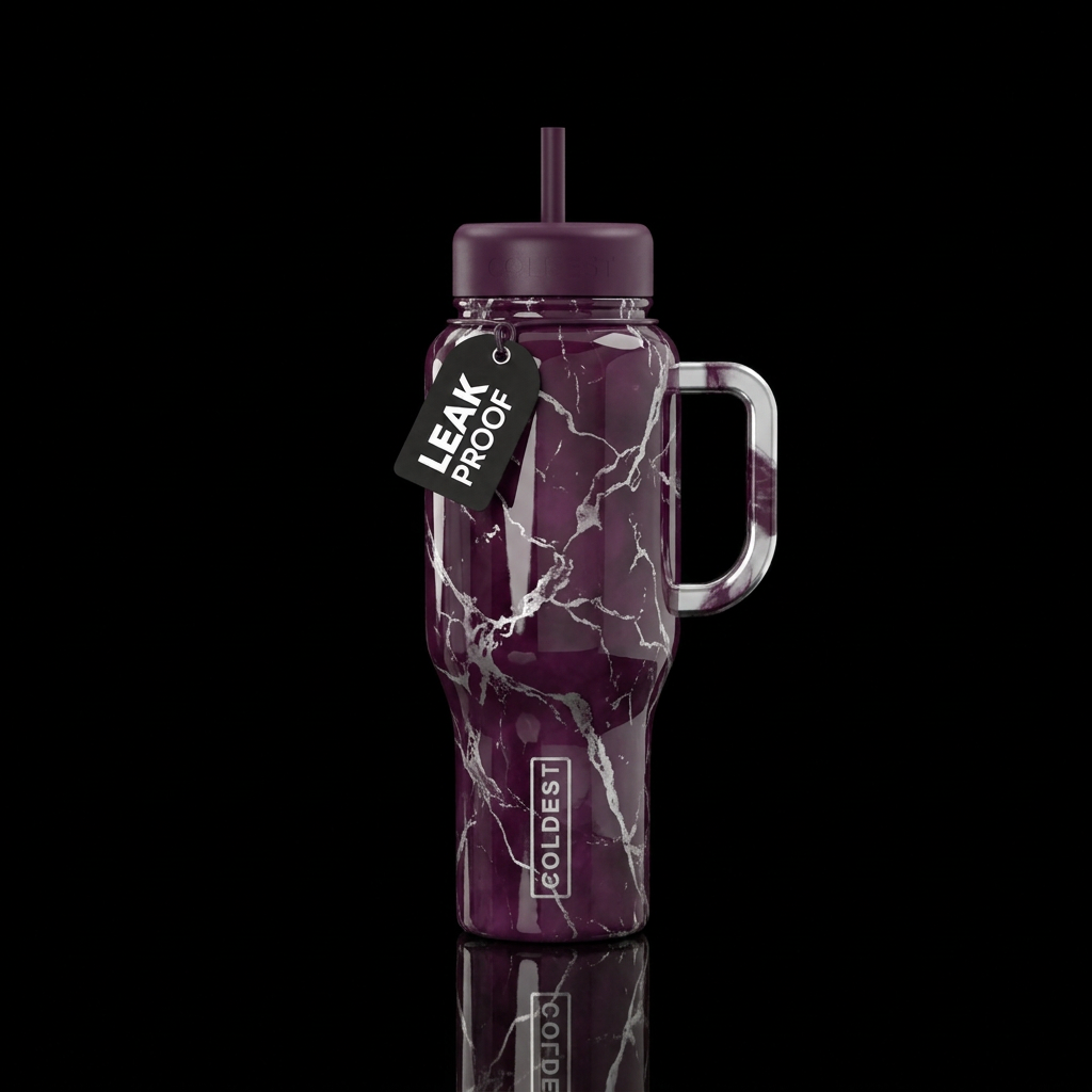 Marbled Plum water bottle design