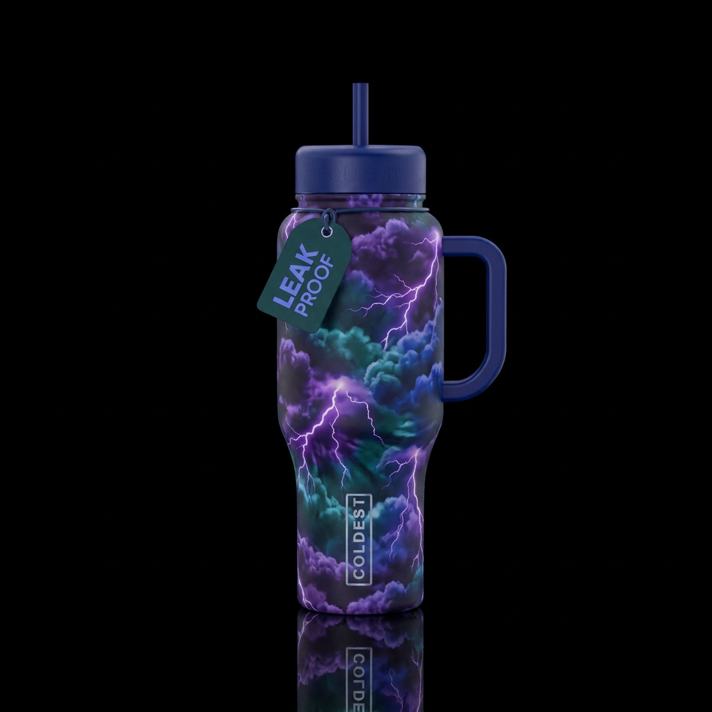 Electric Tye Dye water bottle design