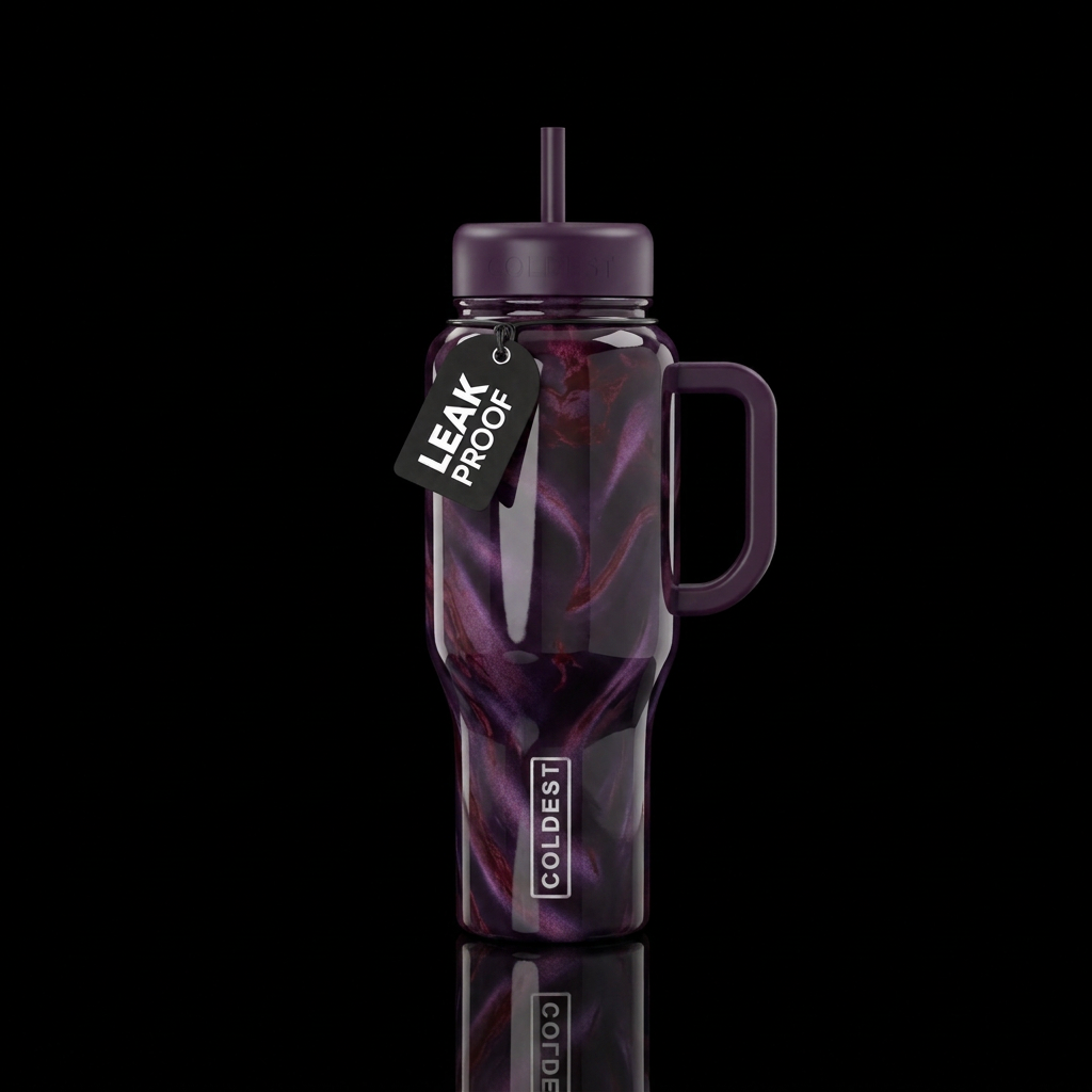 Purple Marble water bottle design