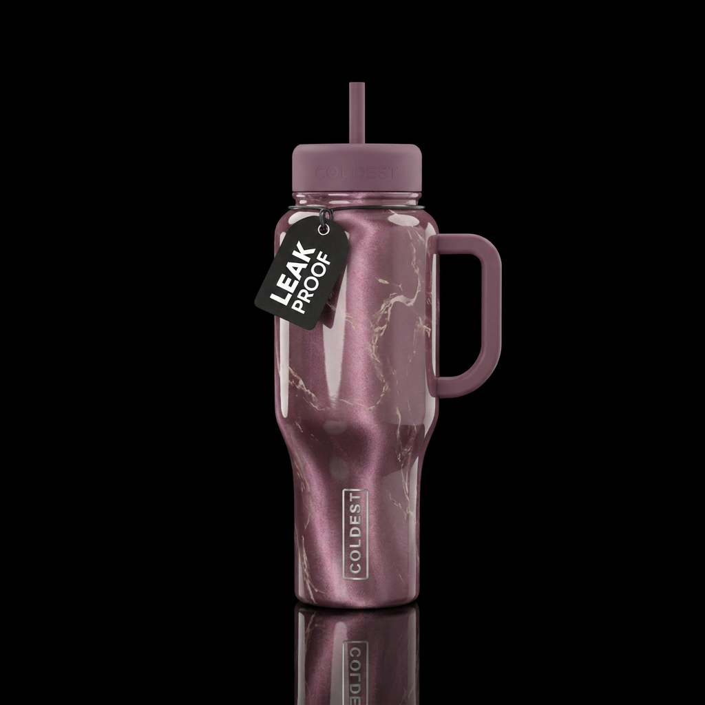 Marbled Mauve water bottle design