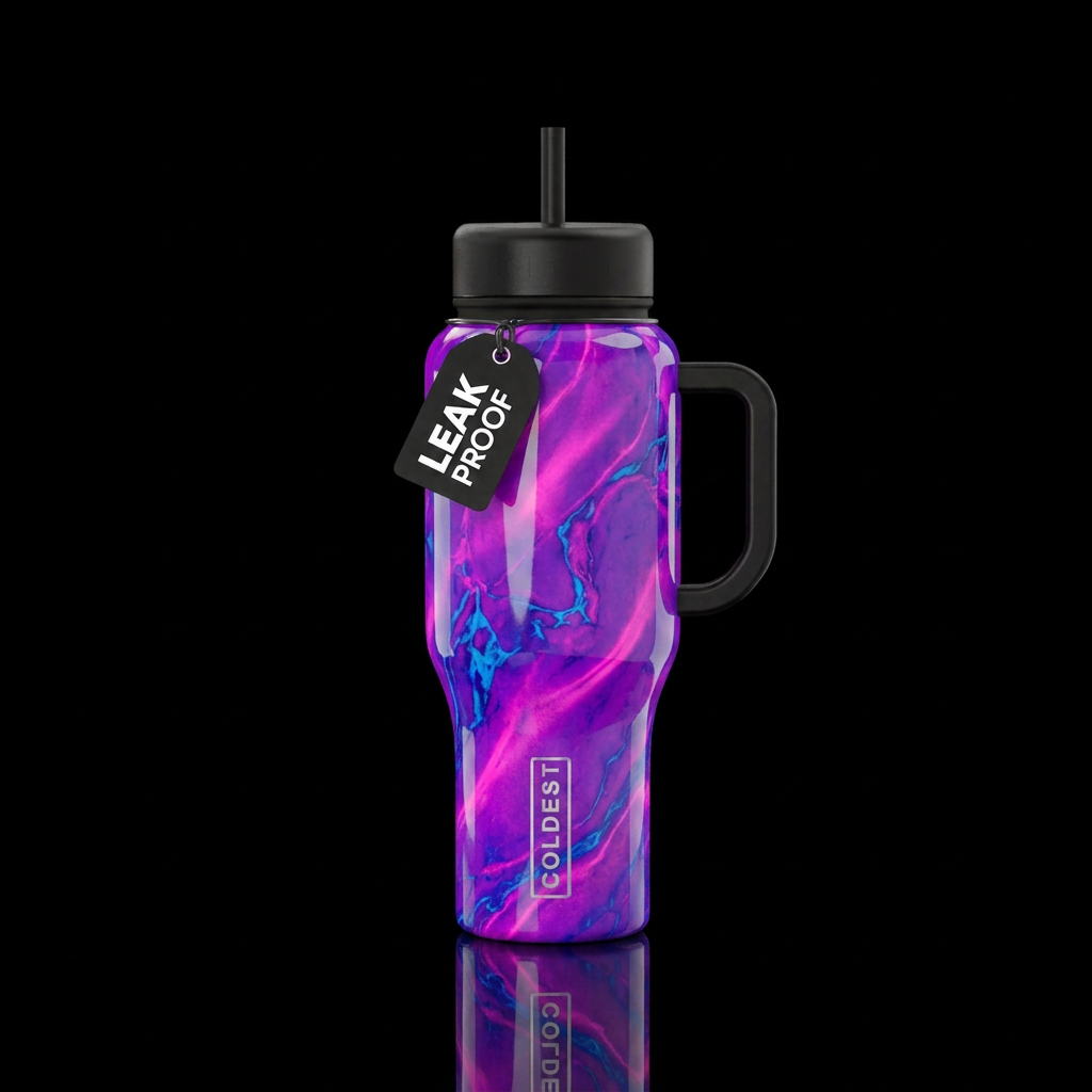 Electric Marble water bottle design