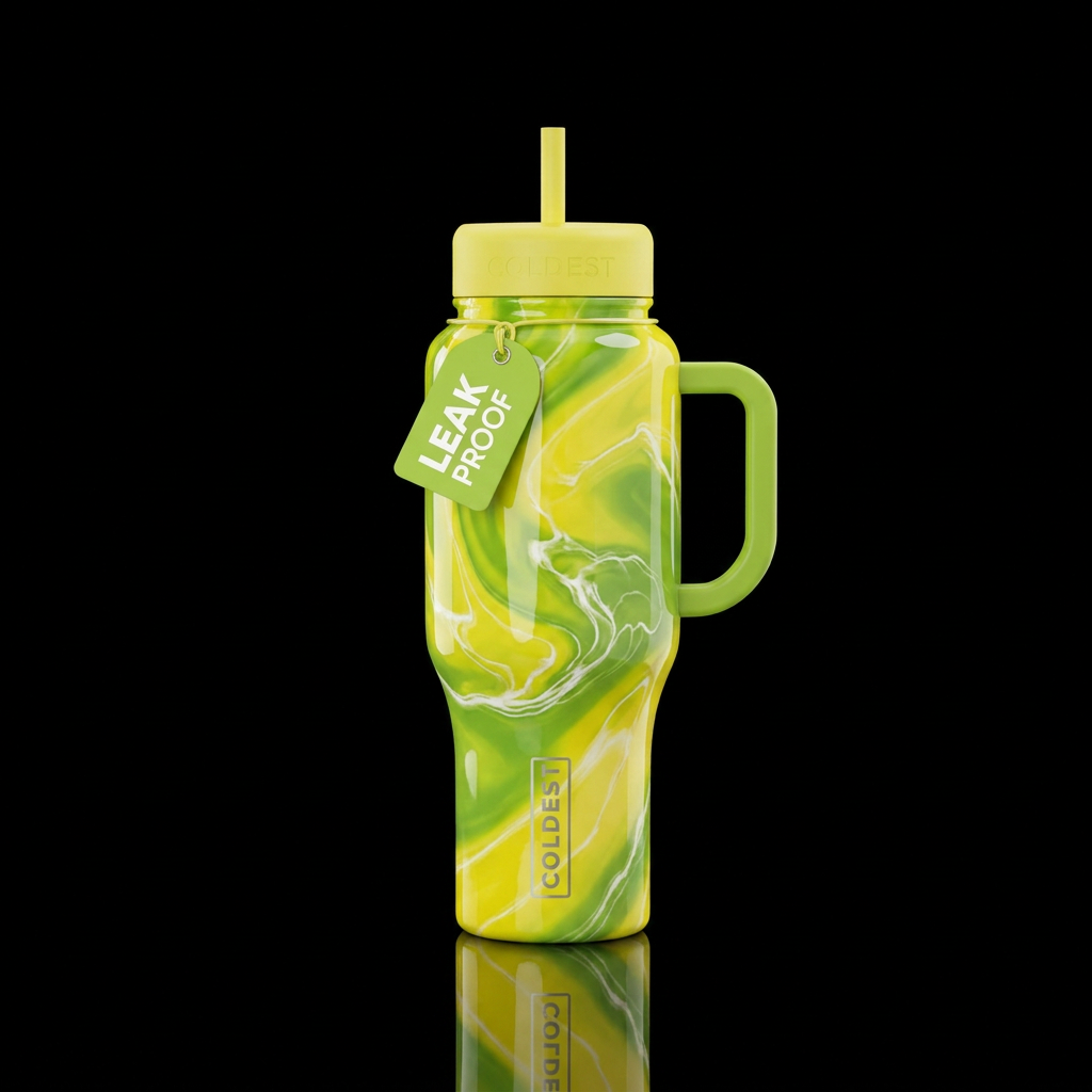 Lemon Lime Swirl water bottle design