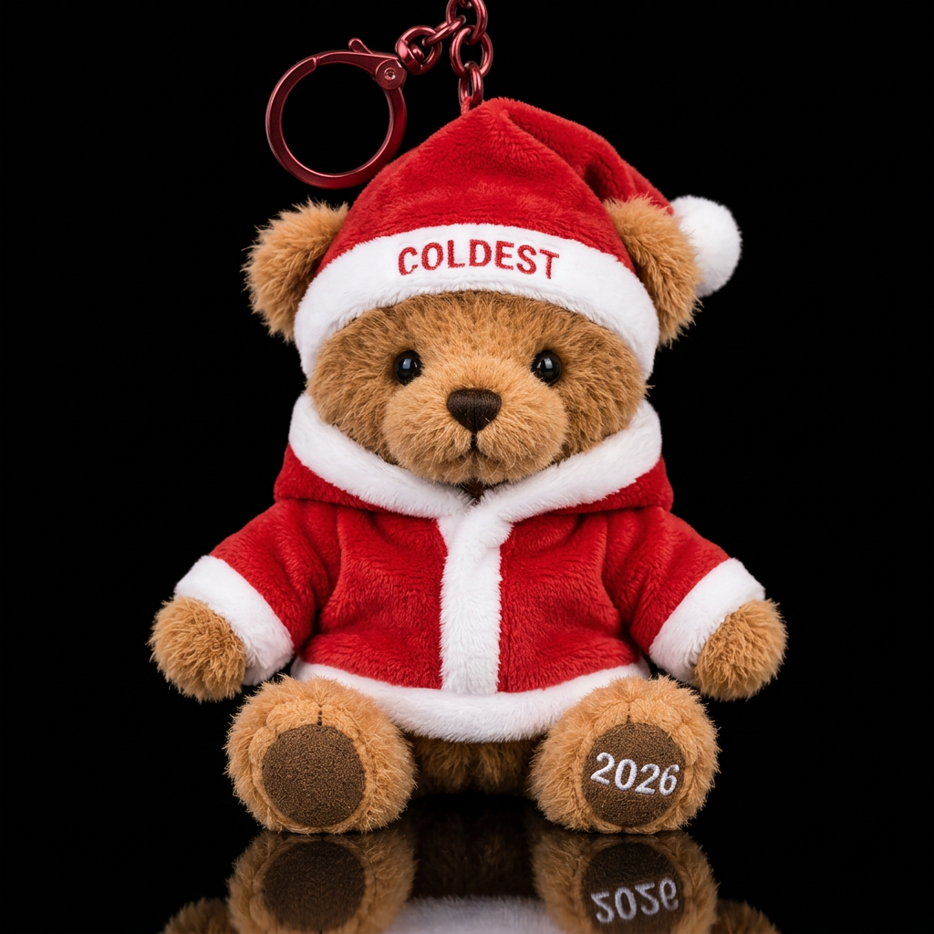 Yearly Christmas Bear water bottle design