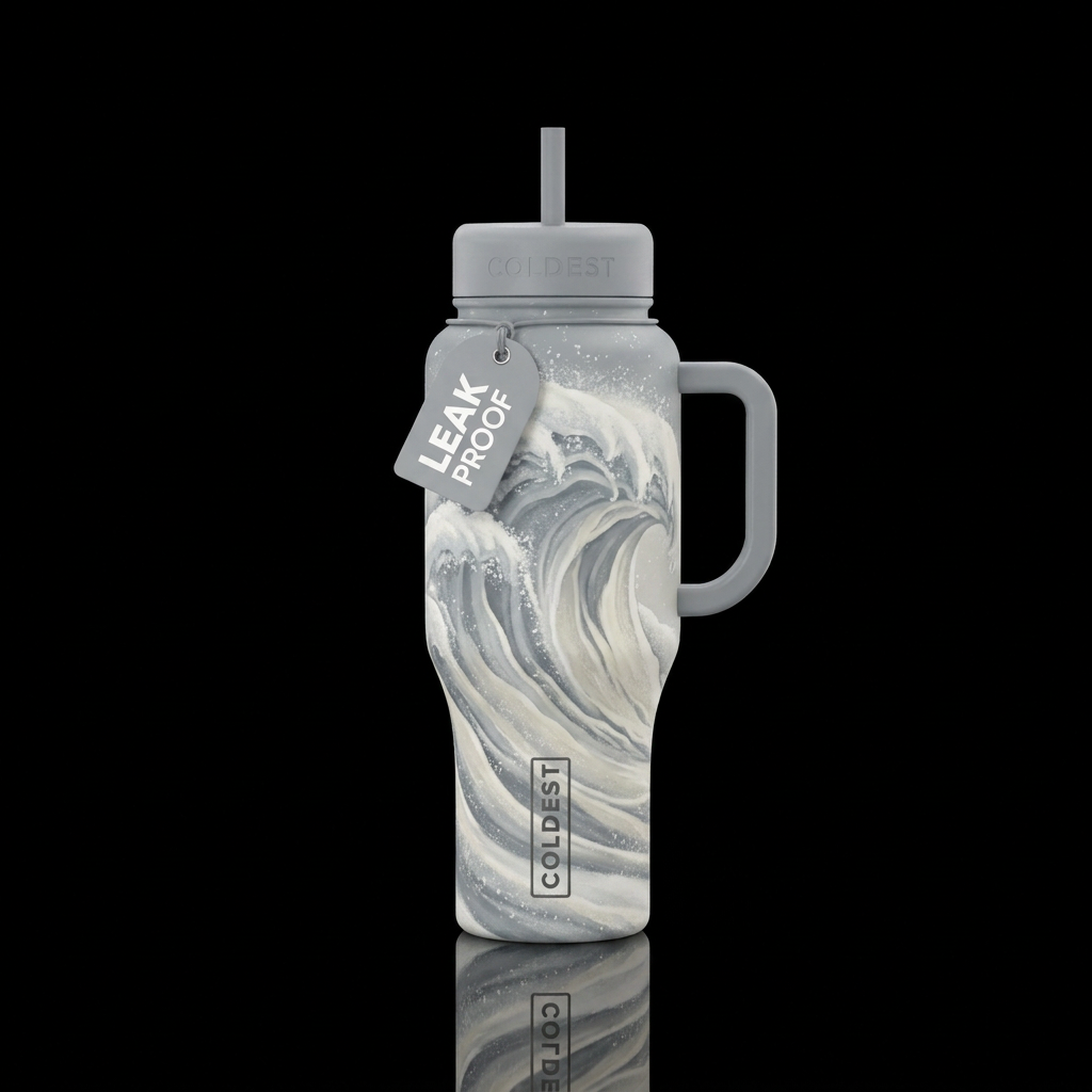 Snow Wave water bottle design