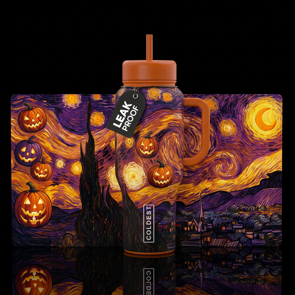 Halloween Night water bottle design