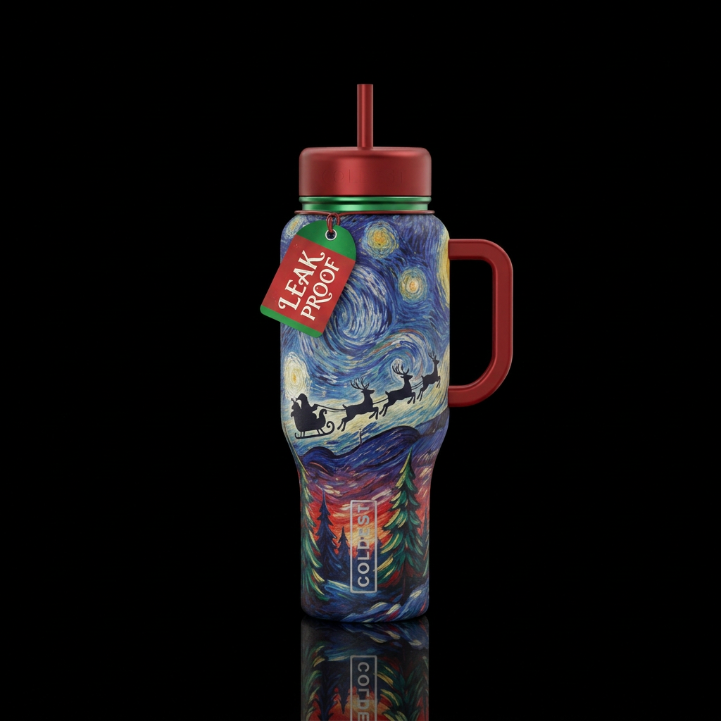 Twas The Night Before Chirstmas water bottle design