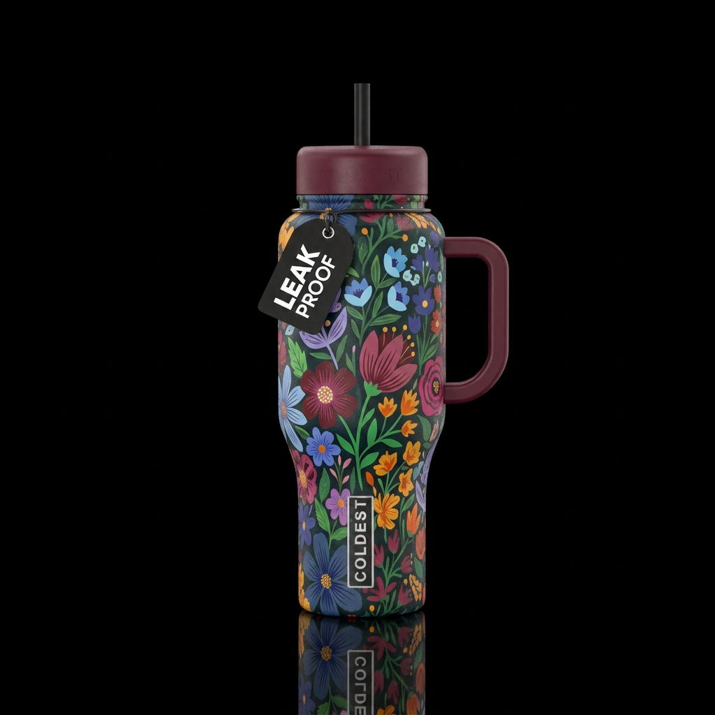 Picking Wild Flowers water bottle design