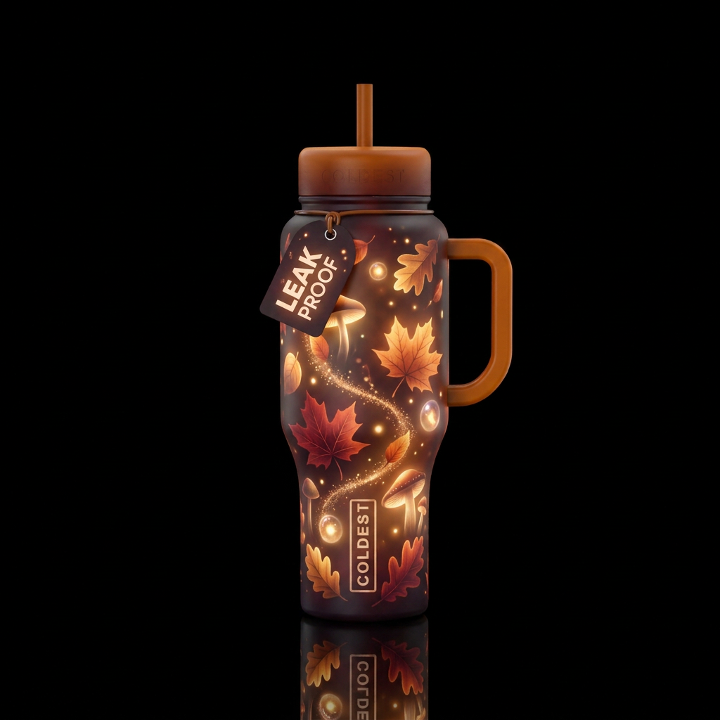 Glow On water bottle design