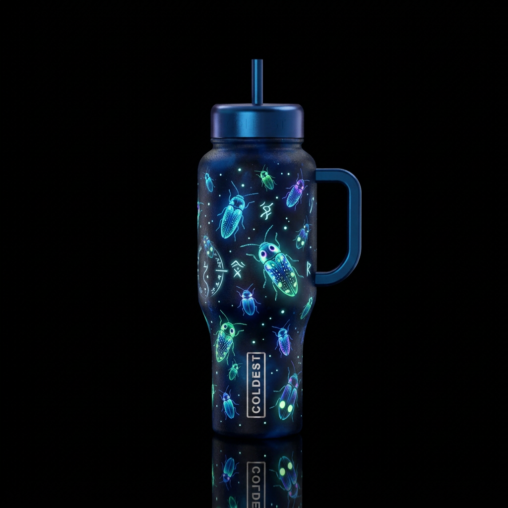 Click Beetles water bottle design