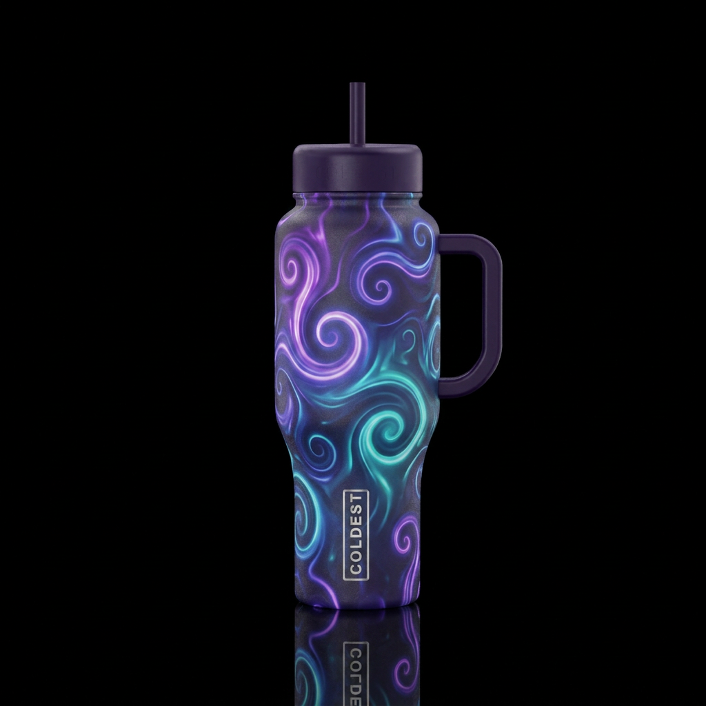 Magical Swirls water bottle design