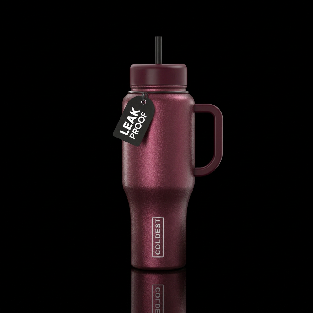 Maroon Shimmer water bottle design