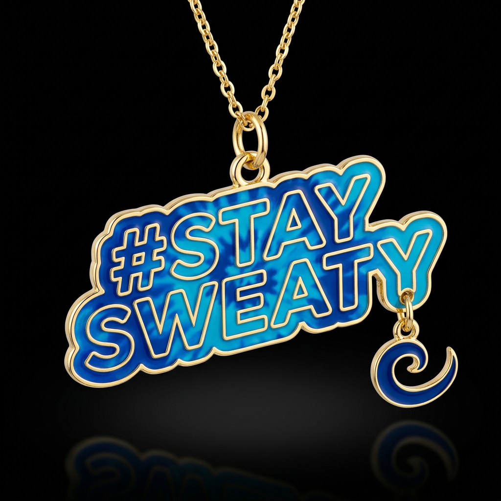 #Stay Sweaty water bottle design