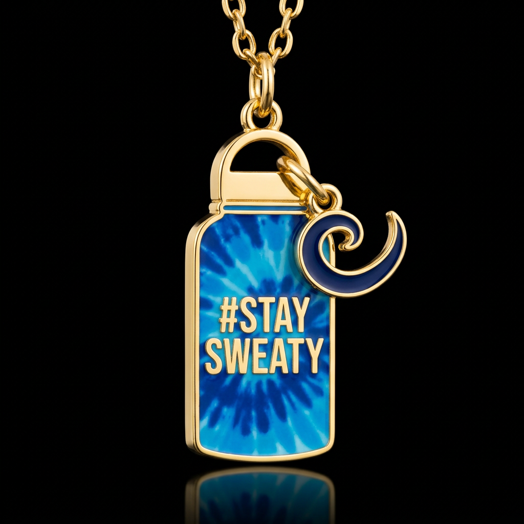 Stay Sweaty water bottle design