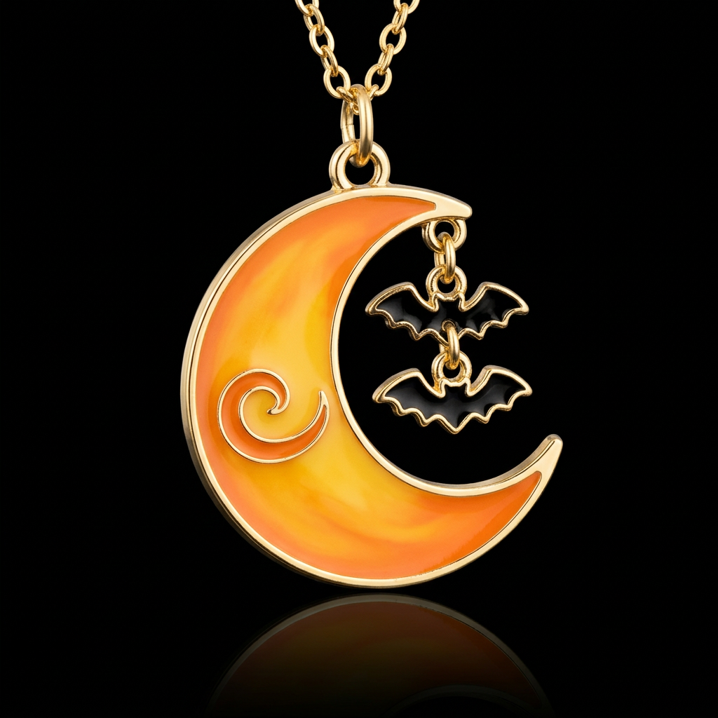 Glowie Moon With Bats water bottle design
