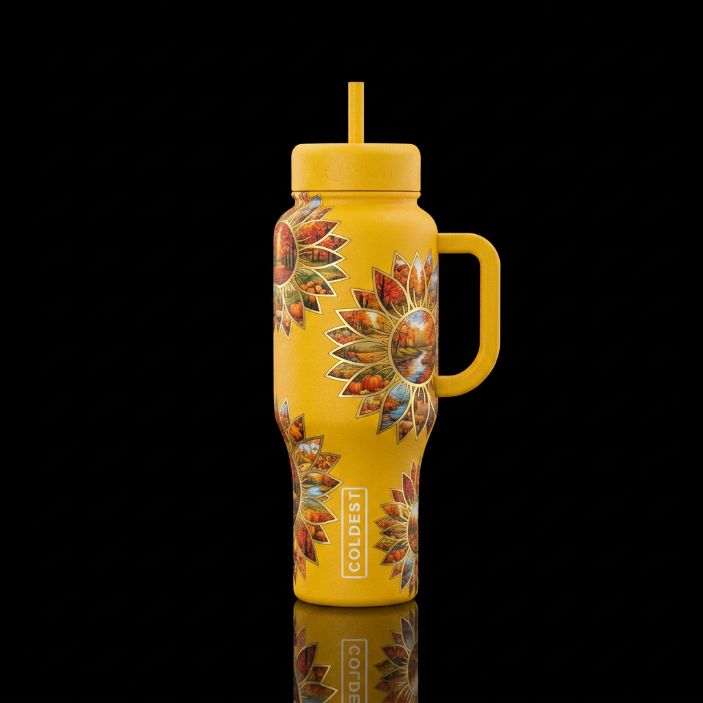 Fall VIbes water bottle design