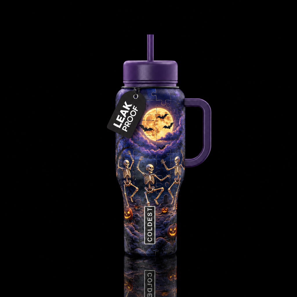 On Halloween Night water bottle design