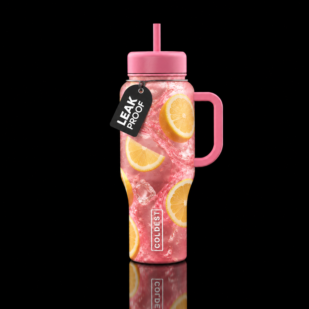 Pink Lemonaid water bottle design