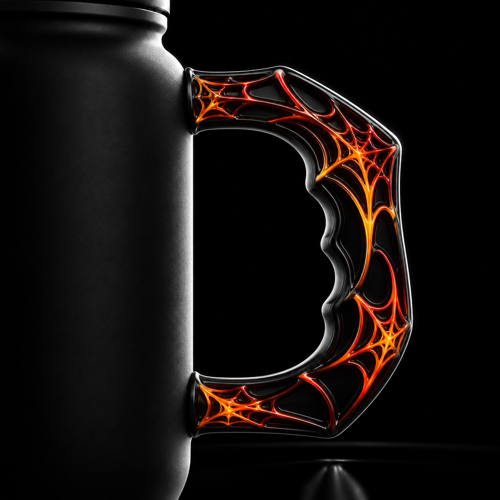 Firey Webs water bottle design