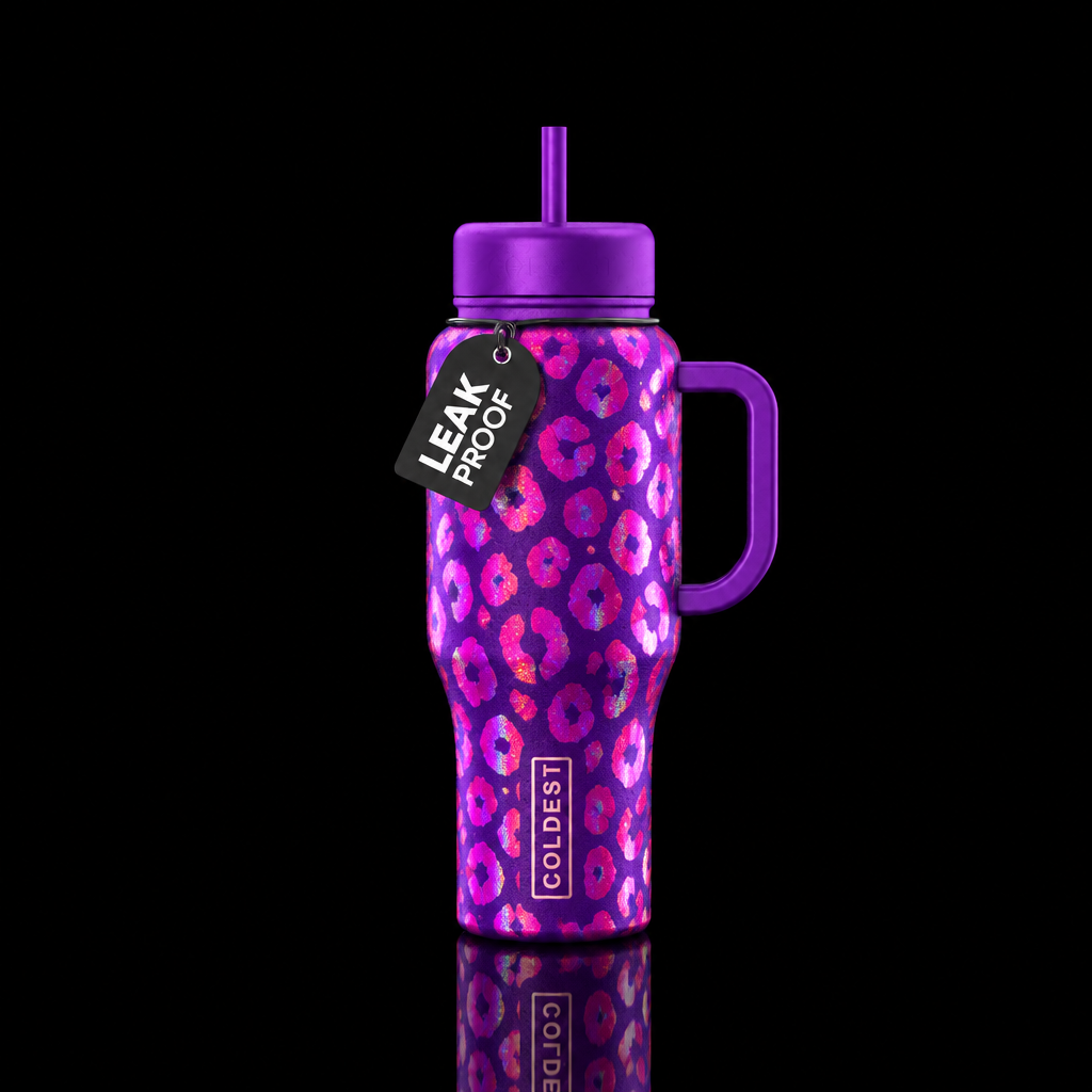 Electric Leopard water bottle design