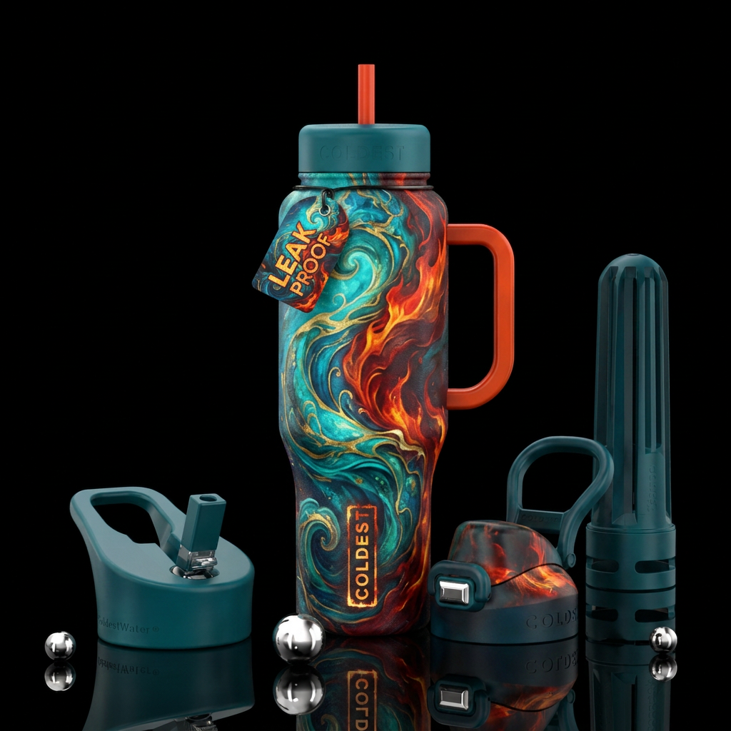 Atlantis magic water bottle design