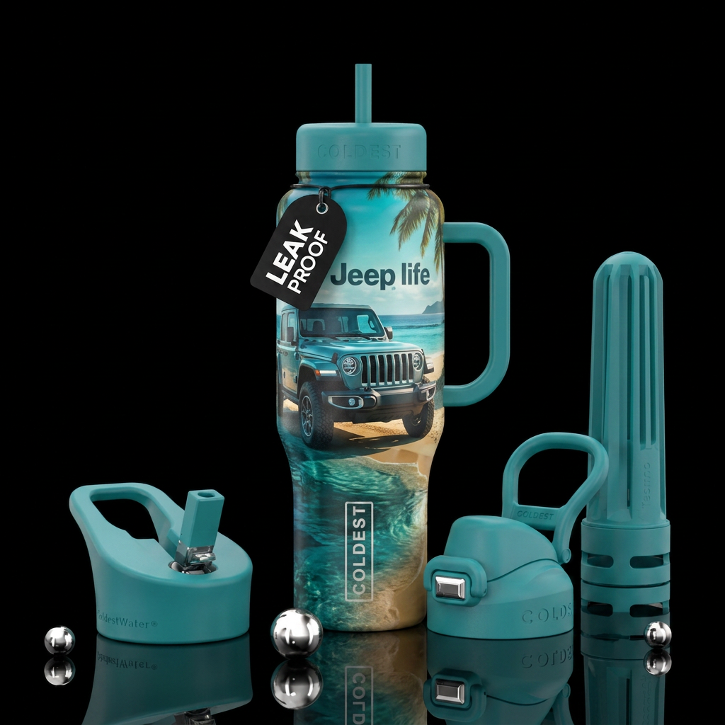 Jeep Life water bottle design