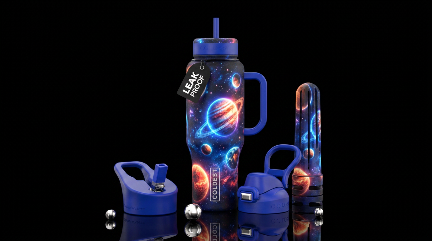 Solar system water bottle design