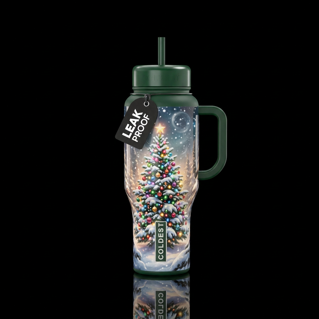 Christmas time water bottle design