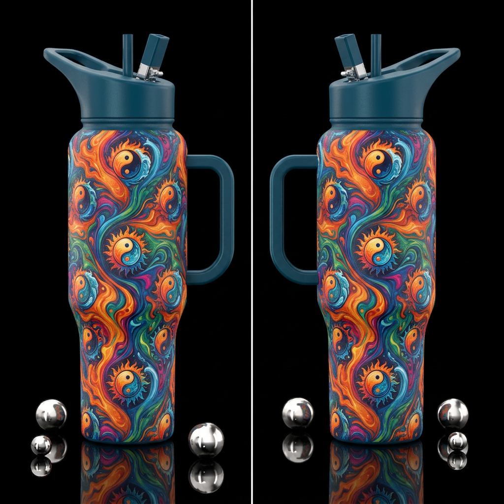 Yin Yang water bottle design