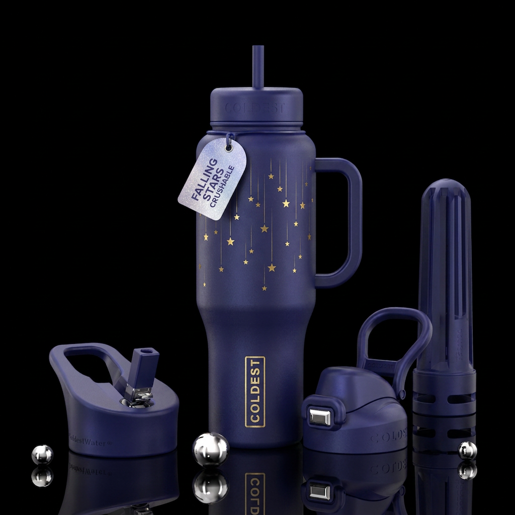 Falling Stars water bottle design