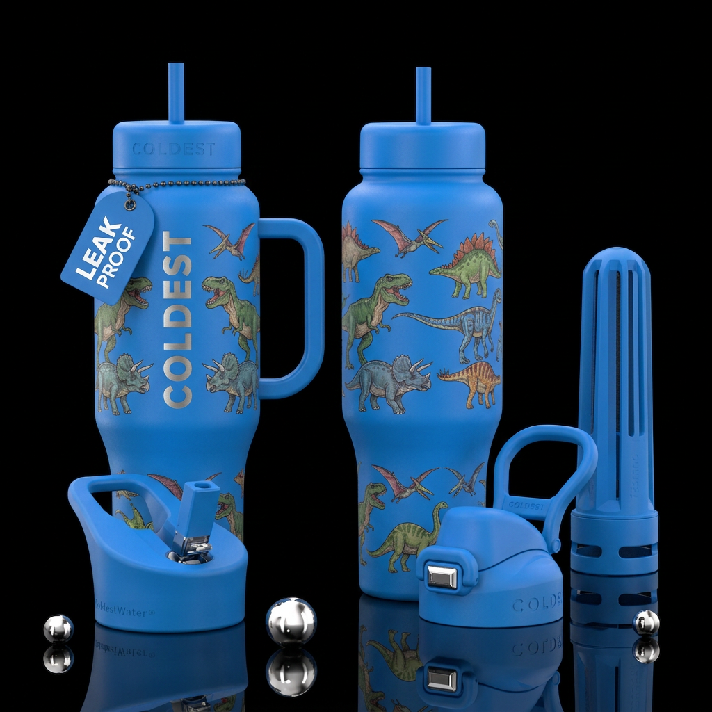 Dinosaurs water bottle design