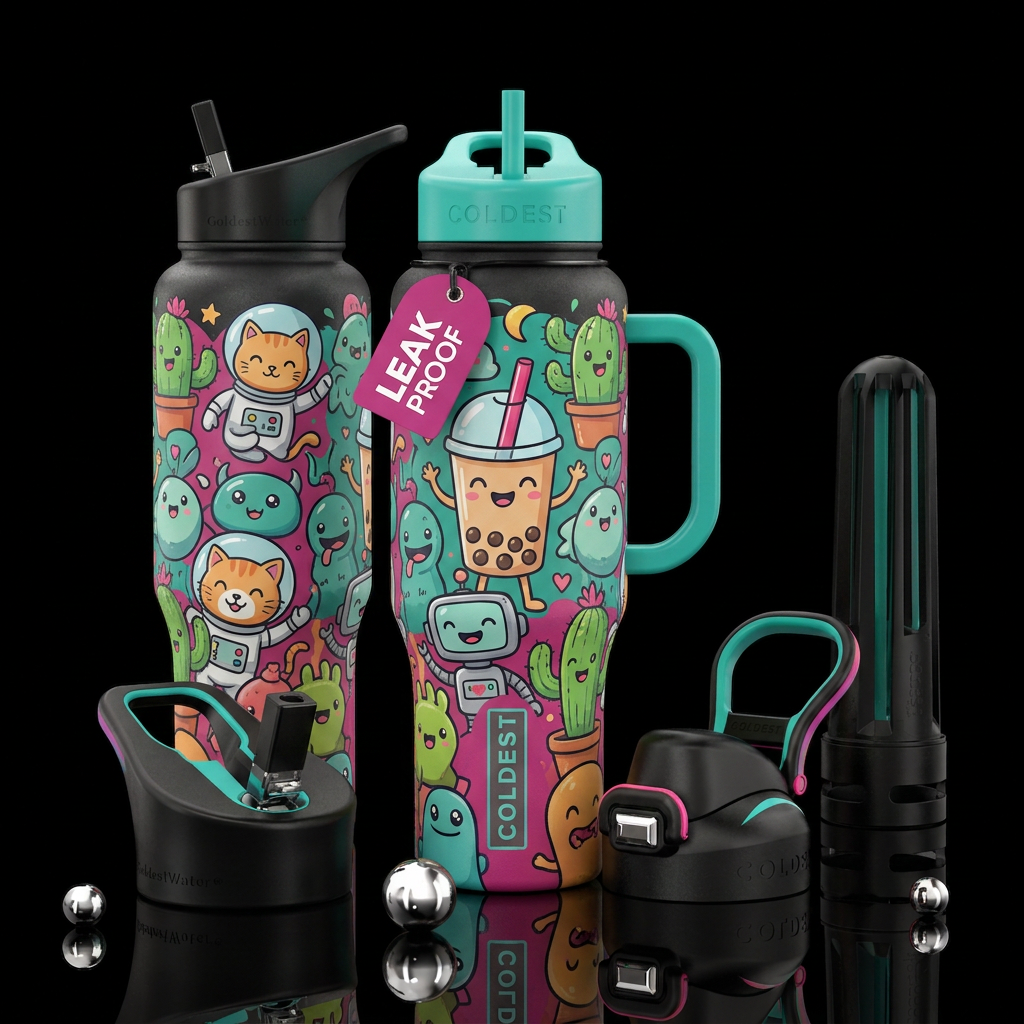 Random water bottle design