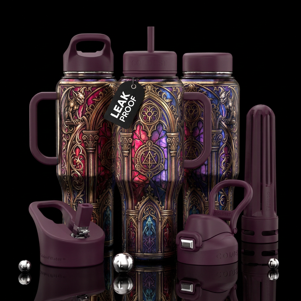 Gothic water bottle design