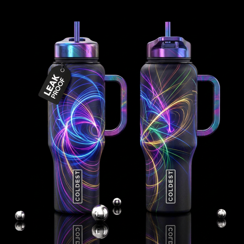 Lazer show water bottle design