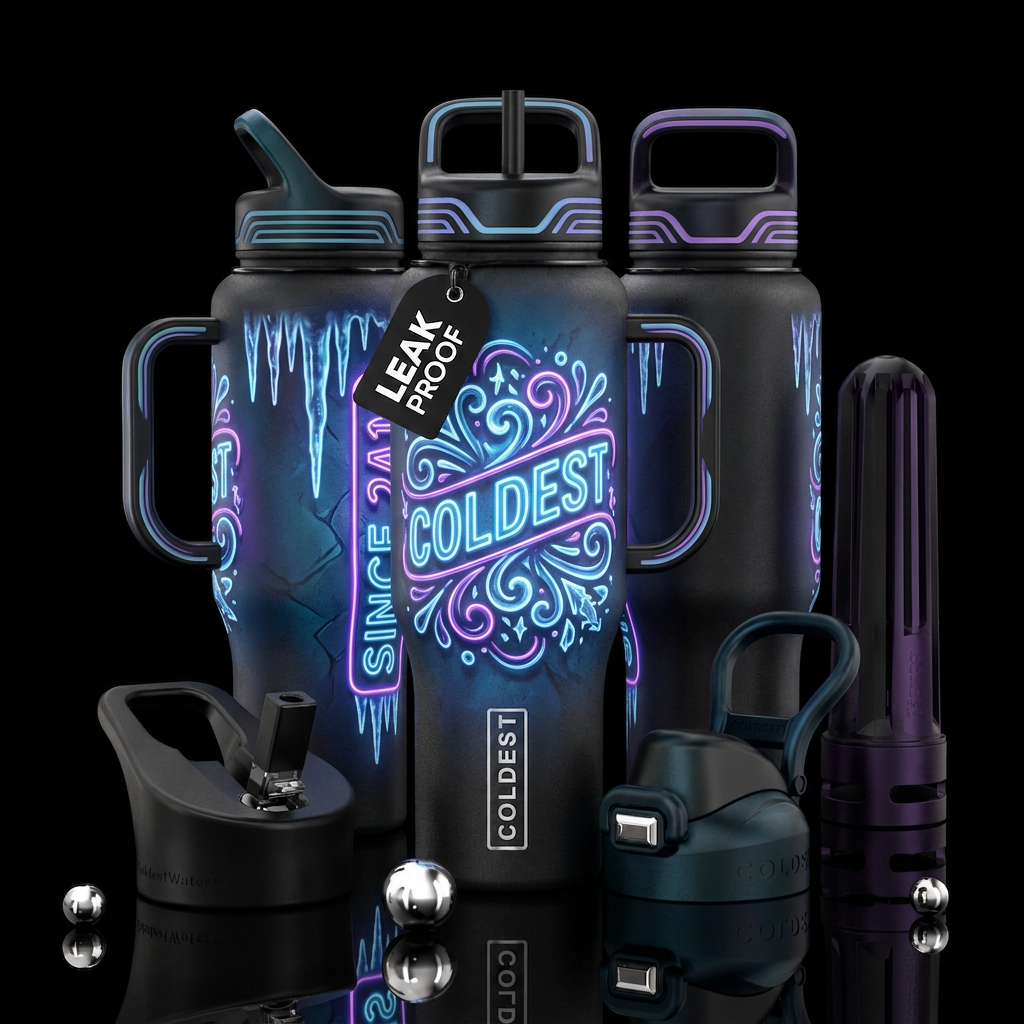 Neon coldest water bottle design