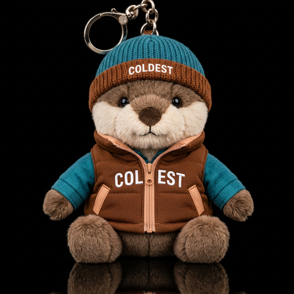 Oliver the otter water bottle design
