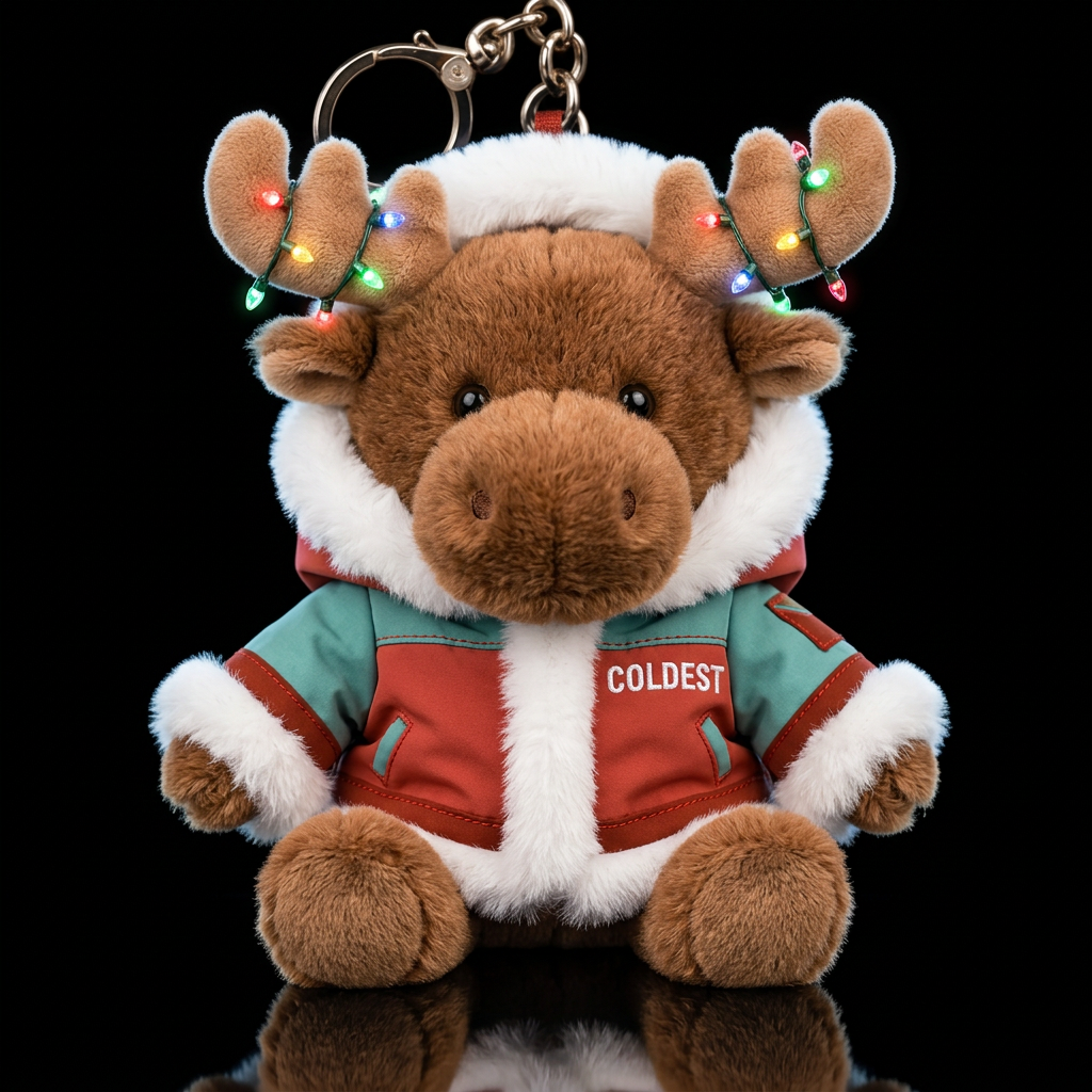 Bullwinkle, the famous drunk Achorage Christmas moose water bottle design