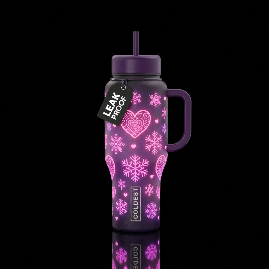 Glowie Christmas Love water bottle design