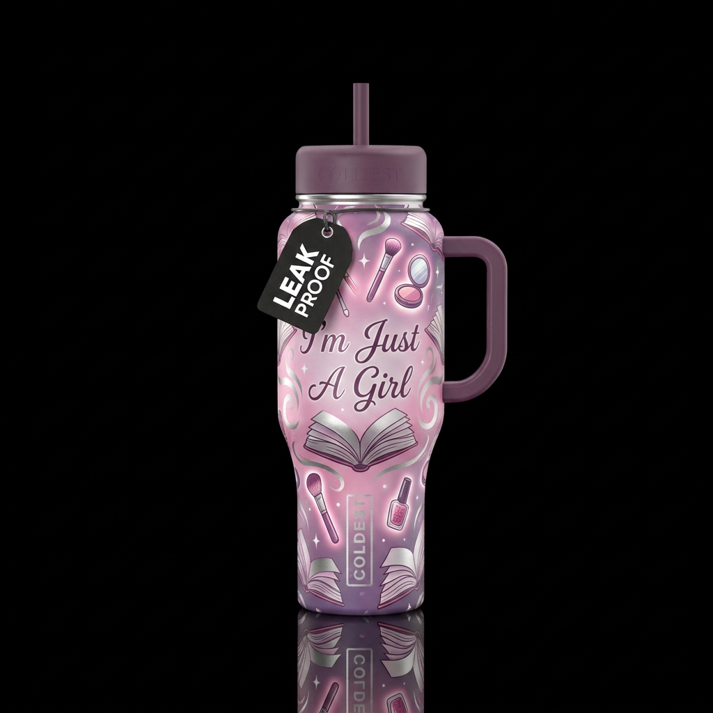 Just A Girl 2 water bottle design