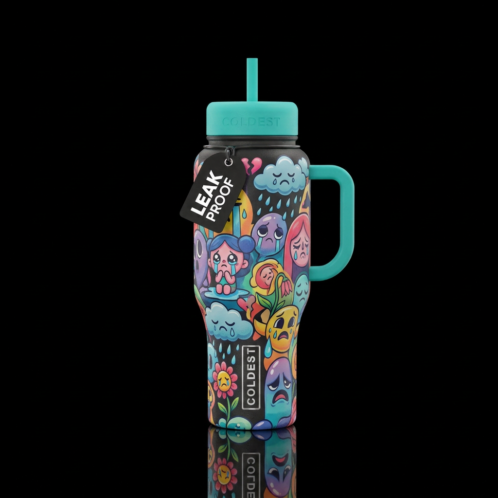 Doom and Gloom water bottle design