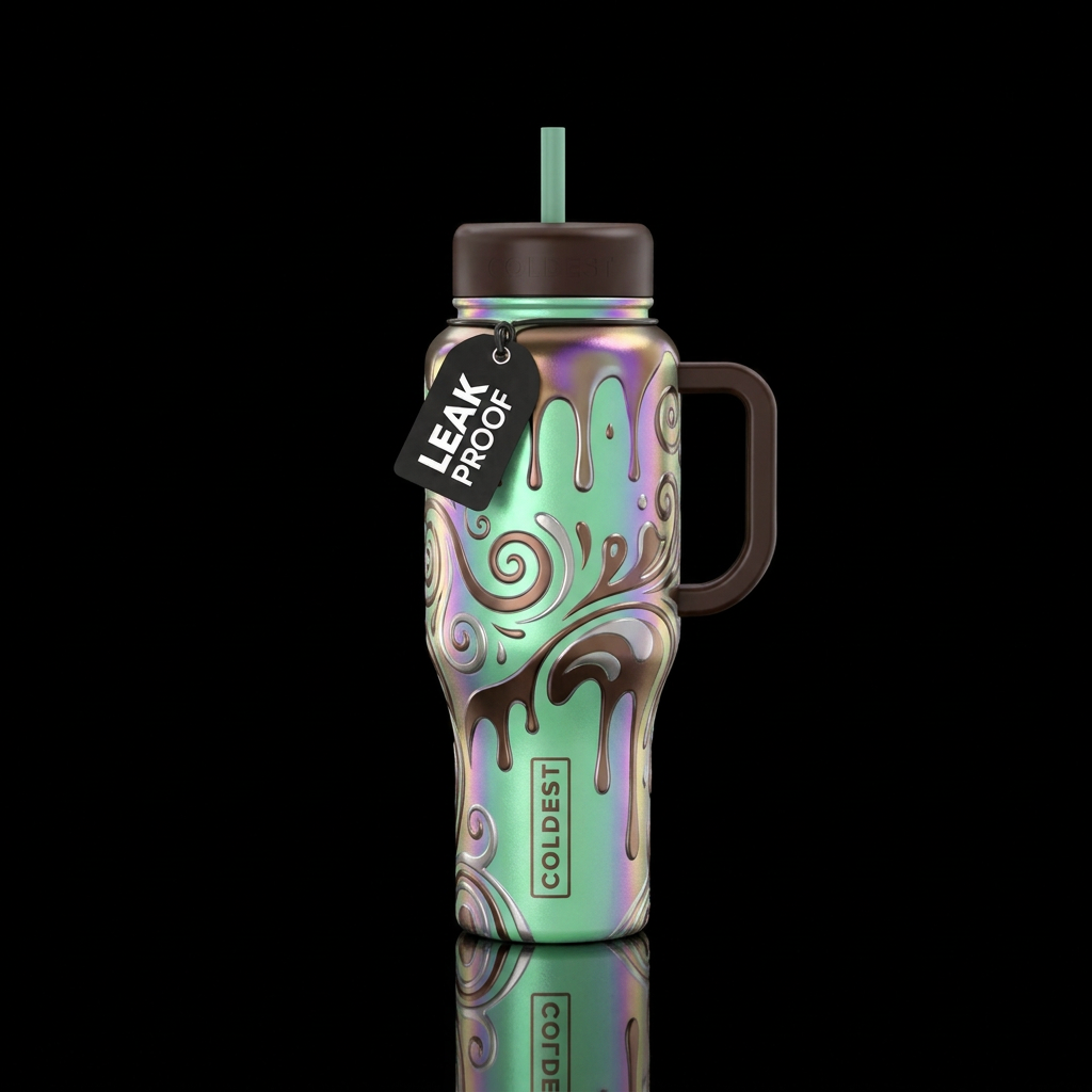 Swirl water bottle design