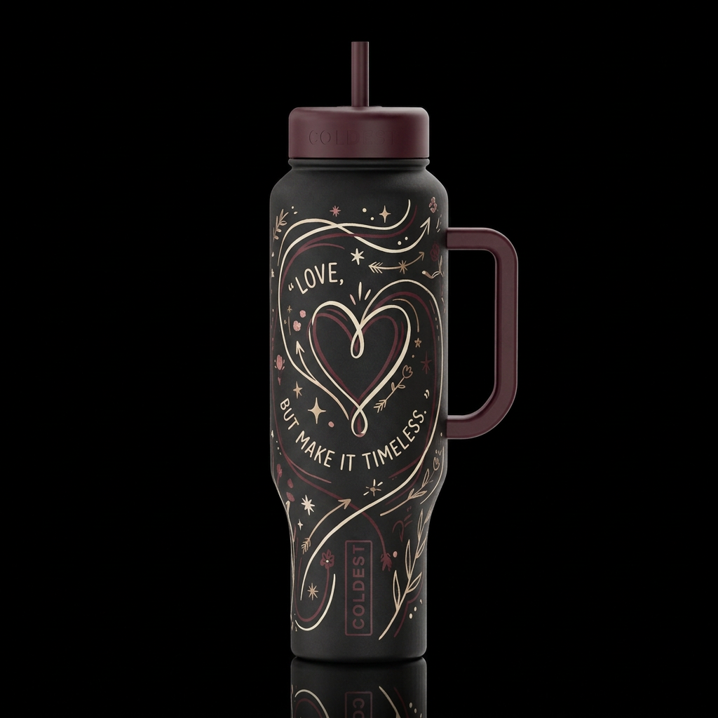 VDay water bottle design